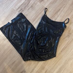 JLUX Label Elegant Black Women's Evening Maxi Dress